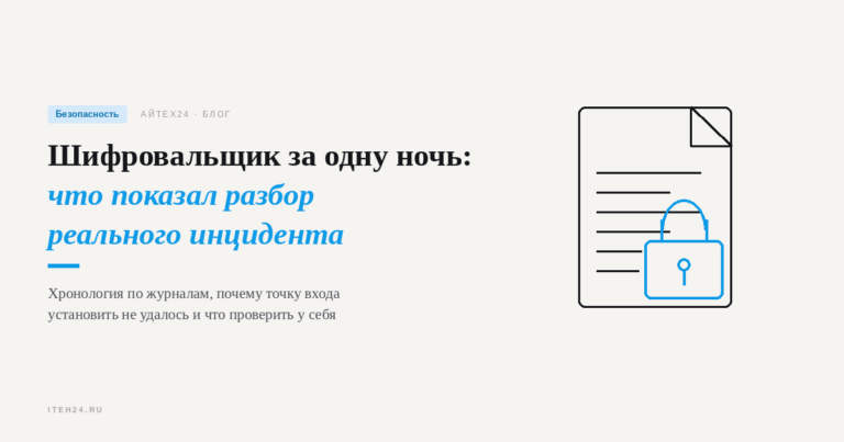 Шифровальщик за одну ночь: разбор реального инцидента